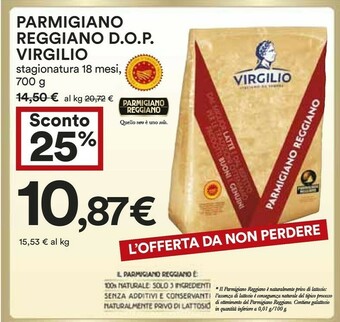 Coop Virgilio Parmigiano Reggiano Dop offerta