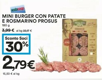 Coop Prosus Miniburger Patate E Rosmarino Le Buone Terre offerta