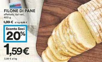 Coop Filone Di Pane Affettato offerta