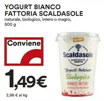 Coop Scaldasole Yogurt Biologico Naturale Intero 500 G(ml) offerta