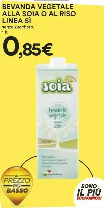 Coop Soia Si - Bevanda Vegetale A Base Di Soia 1000 G(ml) offerta