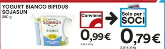 Coop Sojasun Bifidus Bianco Naturale 250 G(ml) offerta