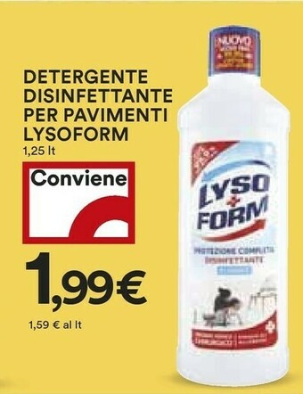 Coop Lysoform Detergente Disinfettante Per Pavimenti offerta