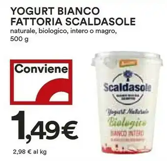 Coop Scaldasole Fattoria - Yogurt Biologico Naturale Intero 500 G(ml) offerta