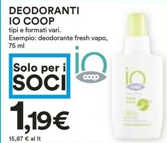 Coop Coop Deodoranti IO offerta