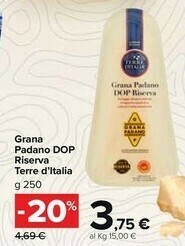 Carrefour Market Grana Padano Formaggio offerta