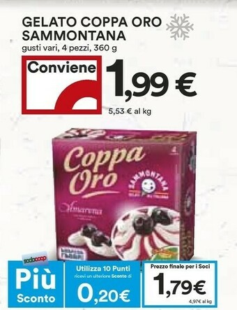 Coop Sammontana Coppa Oro Cioccolato 360 G(ml) offerta