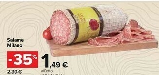 Carrefour Market Salame milano offerta