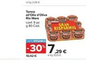 Carrefour Market Rio Mare Tonno Rio mare offerta