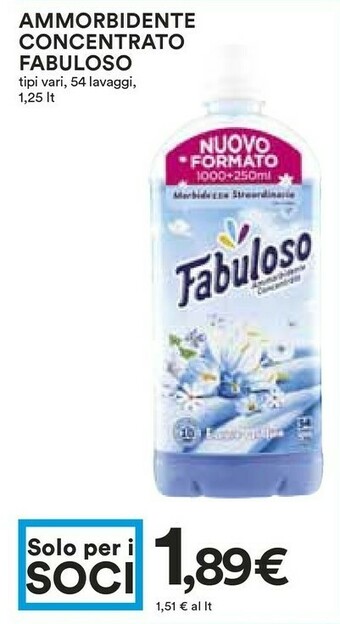 Coop Fabuloso Ammorbidente Concentrato offerta