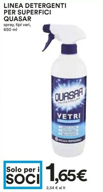 Coop Quasar Linea Detergenti Per Superfici offerta