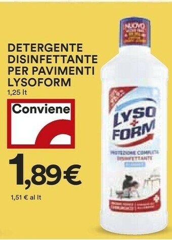 Coop Lysoform Detergente Disinfettante Per Pavimenti offerta
