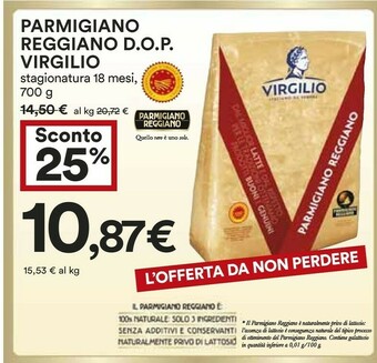 Coop Virgilio Parmigiano Reggiano Dop offerta