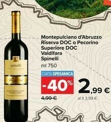 Carrefour Market Spinelli Montepulciano d'Abruzzo offerta