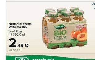 Carrefour Market Valfrutta Succhi di frutta offerta