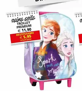 Il Gigante Zaino asilo trolley premium offerta