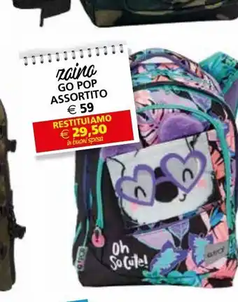 Il Gigante Zaino go pop assortito offerta
