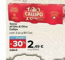 Carrefour Market Callipo Tonno offerta