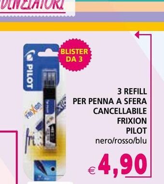 Il Gigante 3 refill per penna a sfera cancellabile frixion pilot offerta