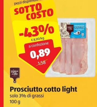 ALDI Prosciutto cotto light offerta