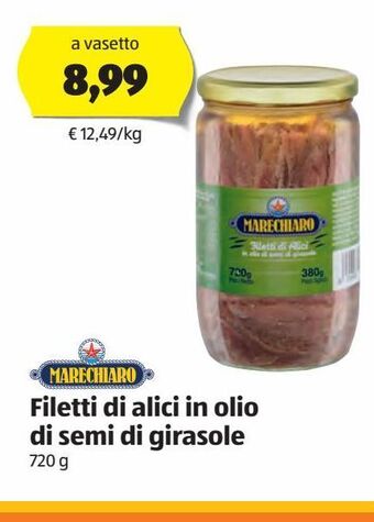 Filetti di alici in olio di semi di girasole
