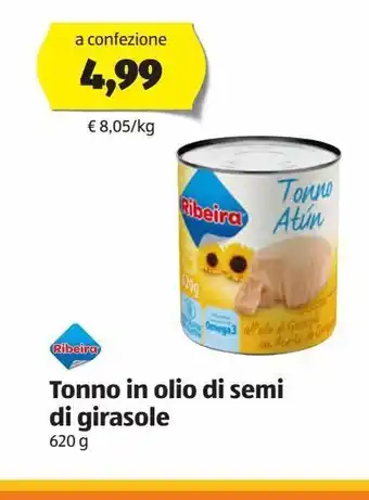 ALDI Tonno in olio di semi di girasole offerta