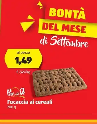 ALDI Focaccia ai cereali offerta