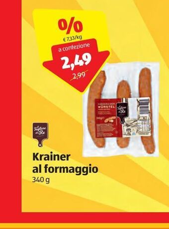 ALDI Krainer al formaggio offerta