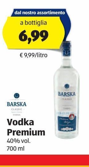 ALDI Vodka premium offerta