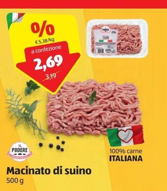 ALDI Macinato di suino offerta