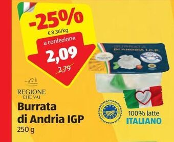 ALDI Burrata di andria igp offerta