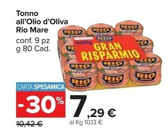 Carrefour Market Rio Mare Tonno Rio mare offerta