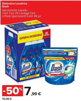 Carrefour Market Dash Detersivo lavatrice offerta