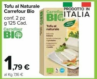 Carrefour Market Naturale bio Tofu offerta