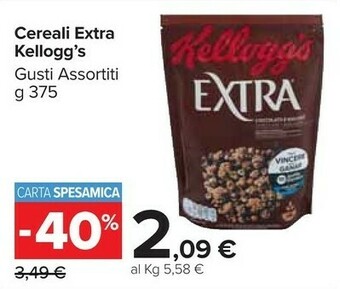 Carrefour Market Kelloggs Cereali offerta