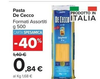 Carrefour Market De Cecco Pasta di semola offerta