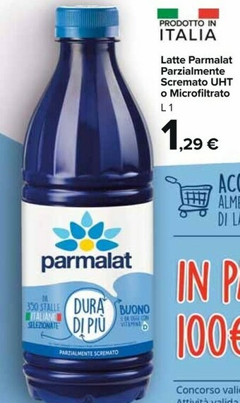 Carrefour Market Parmalat Latte parzialmente scremato offerta