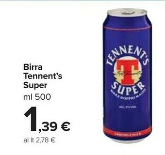 Carrefour Market Tennent's Birra offerta