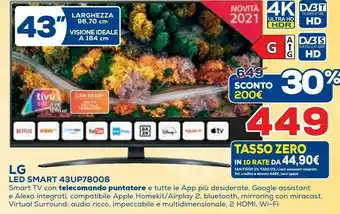 Euronics LG LED Smart TV 43UP778006 offerta