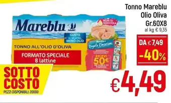 Famila Mareblu Tonno Olio Oliva Gr. 60x8 offerta
