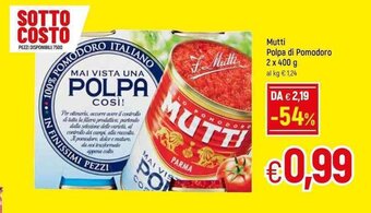 Famila Mutti Polpa di Pomodoro 2 x 400 g offerta