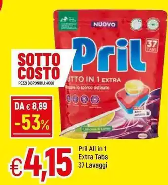 Famila Pril All in 1 Extra Tabs 37 Lavaggi offerta
