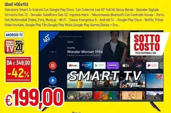 Famila Qbell 40" 40Gxf93 Televisore Smart Tv offerta