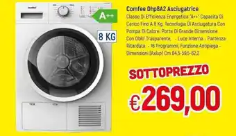 Famila Comfee Dhp8A2 Asciugatrice offerta