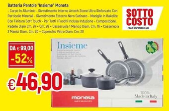Famila Batteria Pentole "Insieme" Moneta offerta