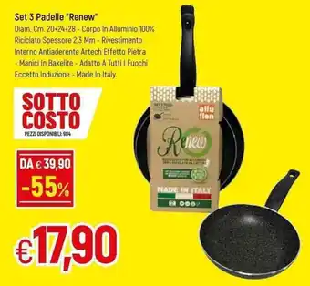 Famila Set 3 Padelle "Renew" offerta