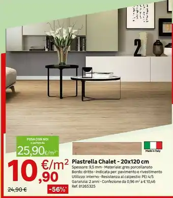 Leroy Merlin Piastrella Chalet - 20x120 Cm offerta