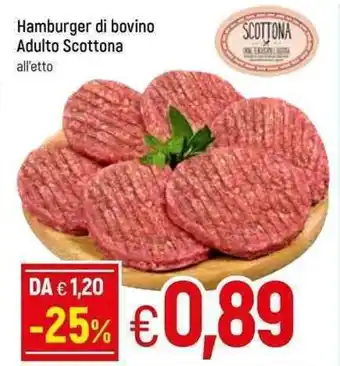 Famila Hamburger di bovino Adulto Scottona offerta