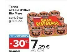 Carrefour Market Rio Mare Tonno Rio mare offerta