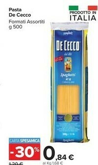 Carrefour Market De Cecco Pasta di semola offerta